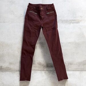 American Eagle Burgundy Skinny Jeans